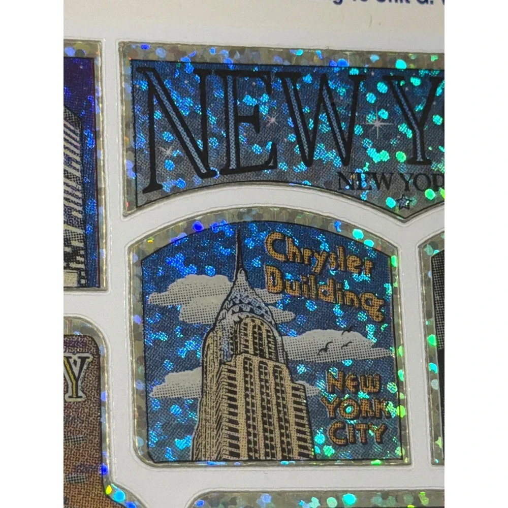New York City Stickers Prism Self-Adhesive Colorful Collectible 2000's‎